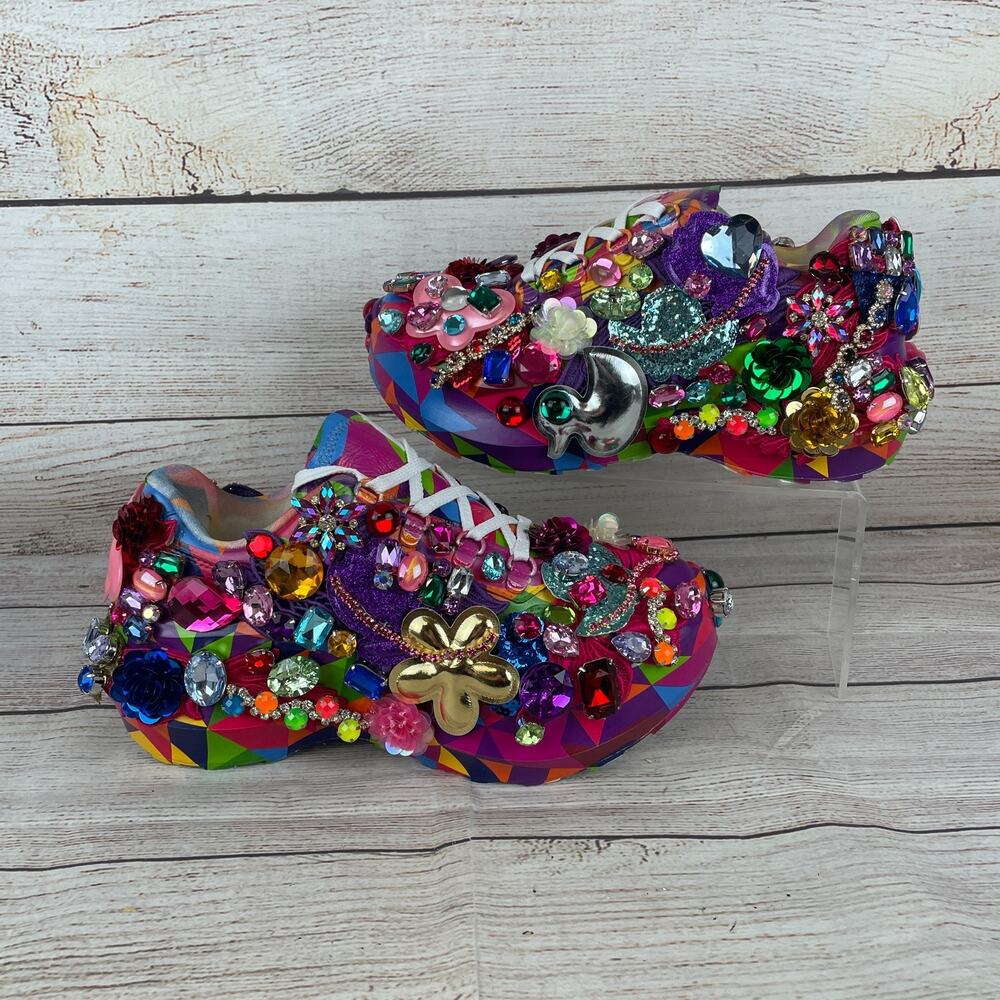 Comme des Garçons x Salomon SR811 Multi-Color Crystals Womens Sz 8 Sneakers